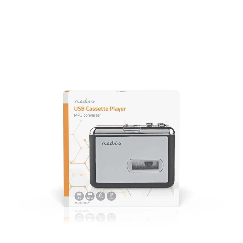 Cassettebandjes Digitaliseren Draagbaar - Inclusief accessoires: USB kabel - Batterij Gevoed / USB Gevoed