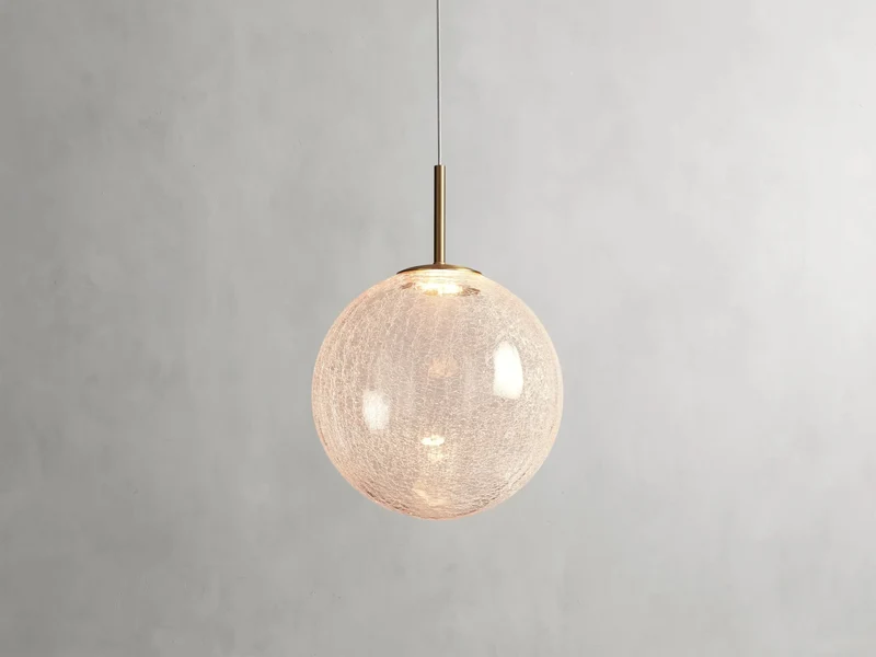 Glazen Hanglamp met Geïntegreerde LED Verlichting Messing Afwerking Verstelbaar Design Eetkamer Woonkamer | Sansoti