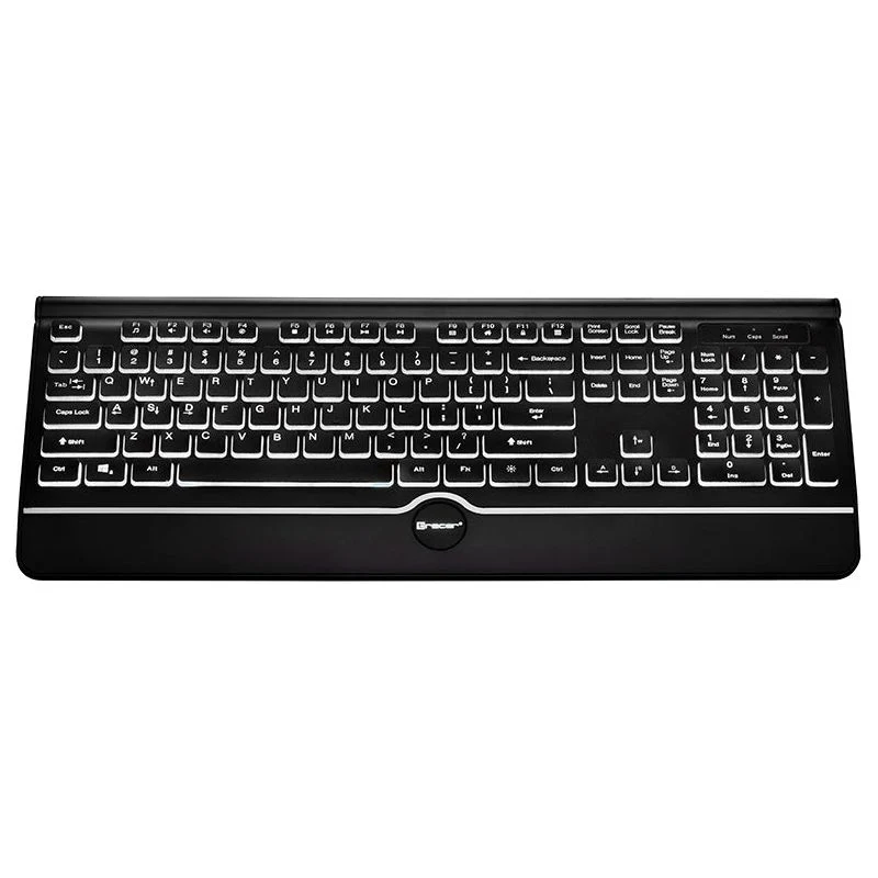 Tracer Bedraad USB Toetsenbord QWERTY met Witte Verlichting – Zwart
