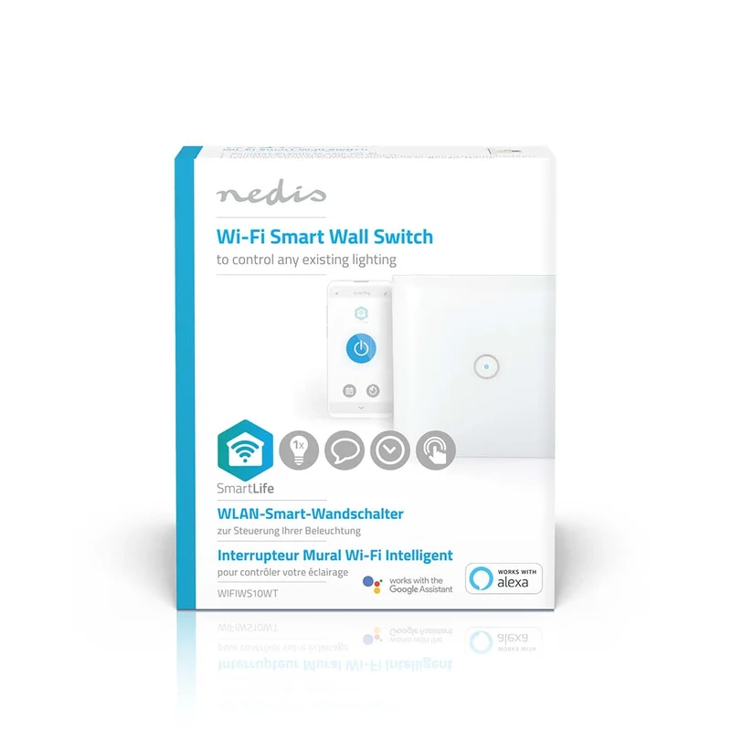 SmartLife Wandschakelaar Wi-Fi - Enkel - Muurmontage