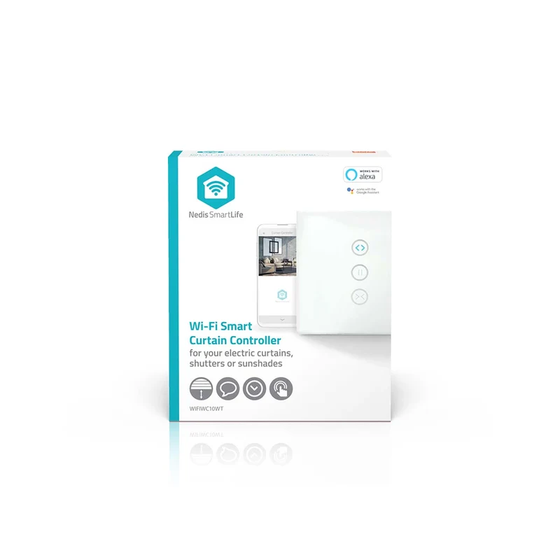 SmartLife Wandschakelaar Wi-Fi - Gordijn / Sluiter / Zonnescherm - Muurmontage
