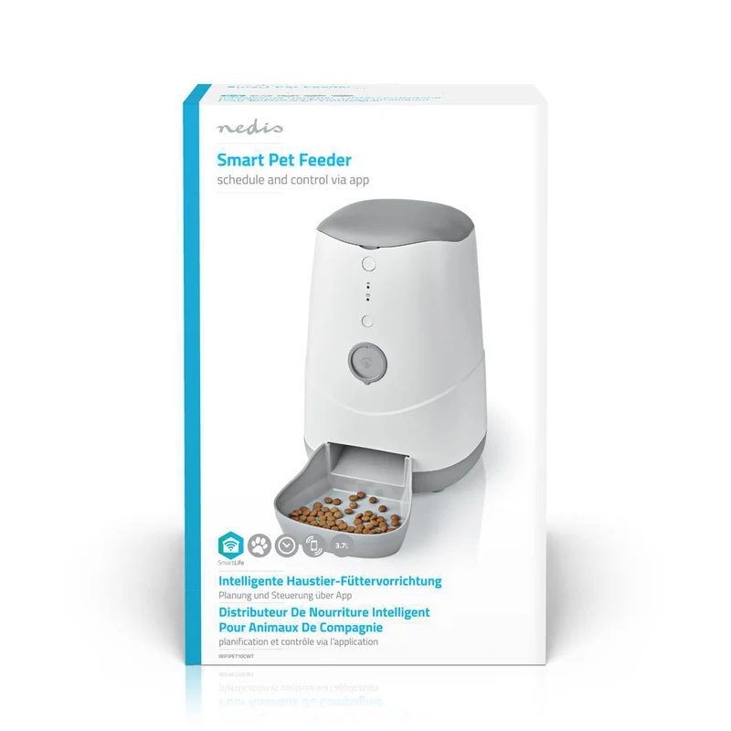 SmartLife Dierenvoeding Dispenser Automatische Voerbak Kat en Hond - Wi-Fi - 3.7l