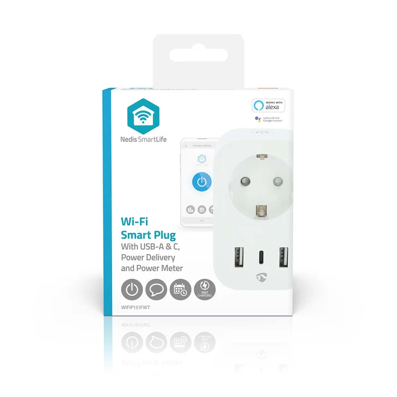 SmartLife Slimme Stekker Wi-Fi - IP21 - Energiemeter