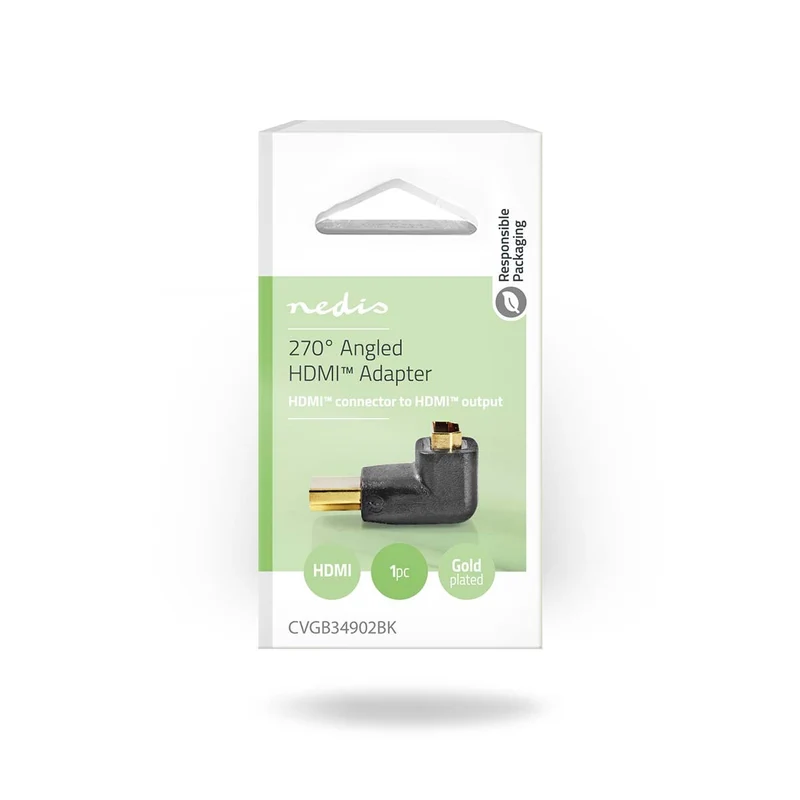 HDMI™-Adapter HDMI™ Connector - HDMI™ Output - Verguld