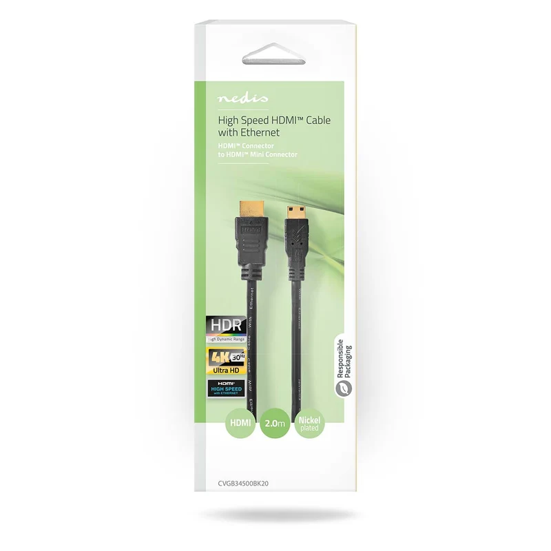 High Speed HDMI™-Kabel met Ethernet HDMI™ Connector - HDMI™ Mini-Connector - 4K@30Hz