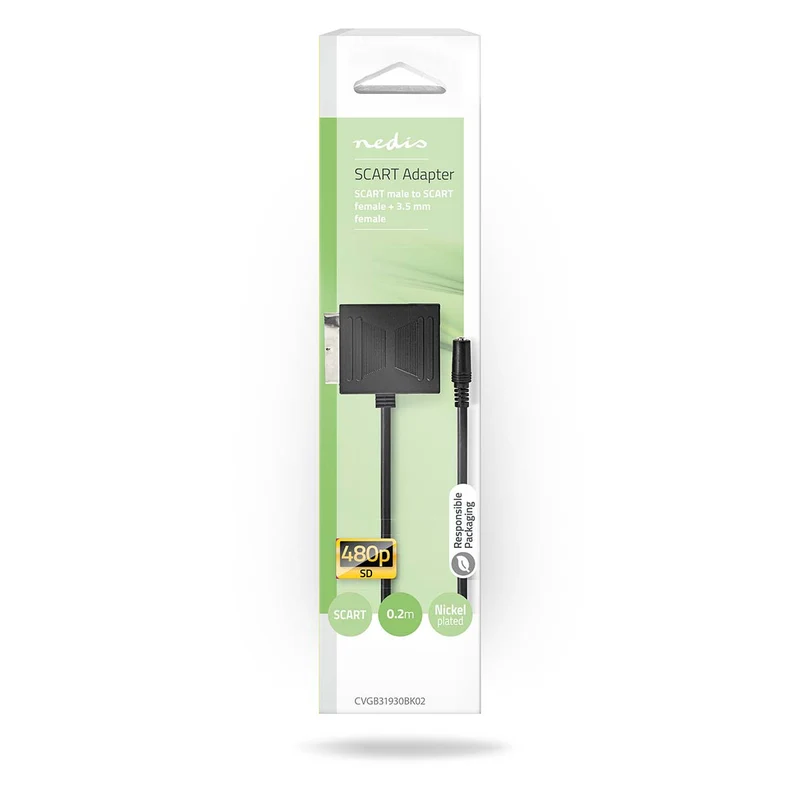 SCART-Kabel SCART Male - SCART Female / 3,5 mm Female - Vernikkeld