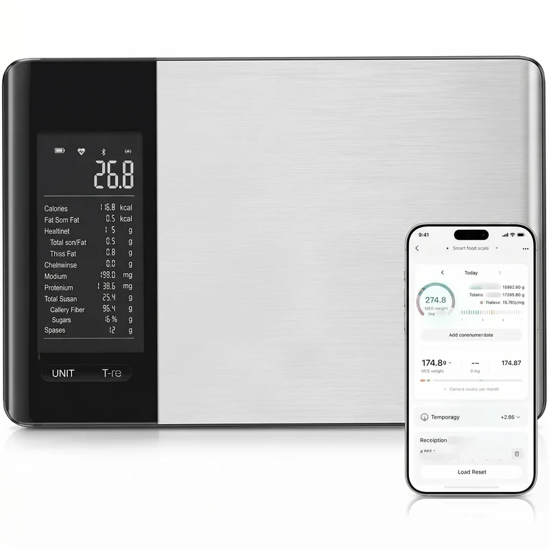 Digitale Keukenweegschaal met Voedingswaarde App en Macrotracker voor Gezond Koken en Portiecontrole | Sansoti