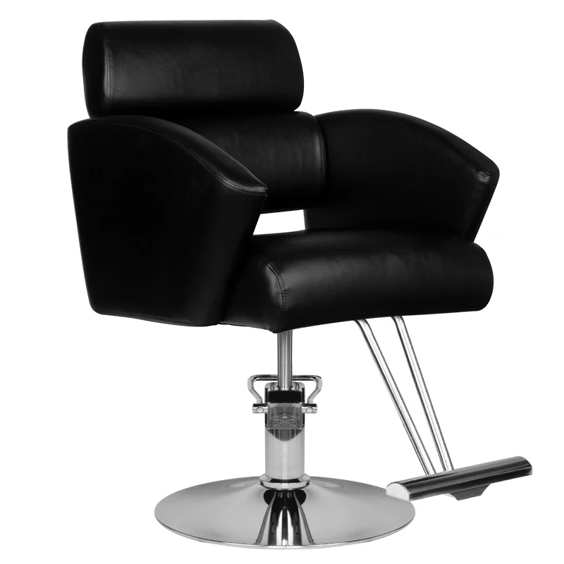 Hair System HS02 Kappersstoel Zwart – Hydraulisch Verstelbaar – Eco-Leder – Professionele Salonkwaliteit