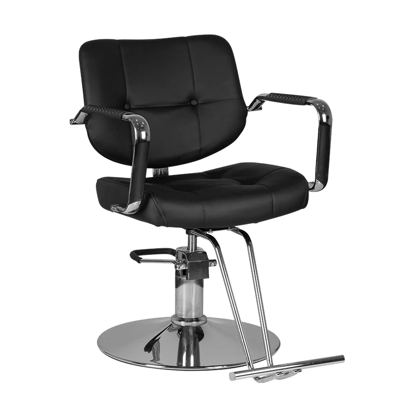 Gabbiano Vigo Kappersstoel Zwart – Luxe Eco-Leder – 360° Draaibaar – Hydraulisch Verstelbaar – Professionele Salonstoel