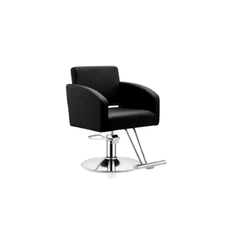 Hair System HS40 Kappersstoel Zwart – Professionele Salonstoel – Luxe Eco-Leder – 360° Draaibaar – Verstelbare Zithoogte – Chromen Voet