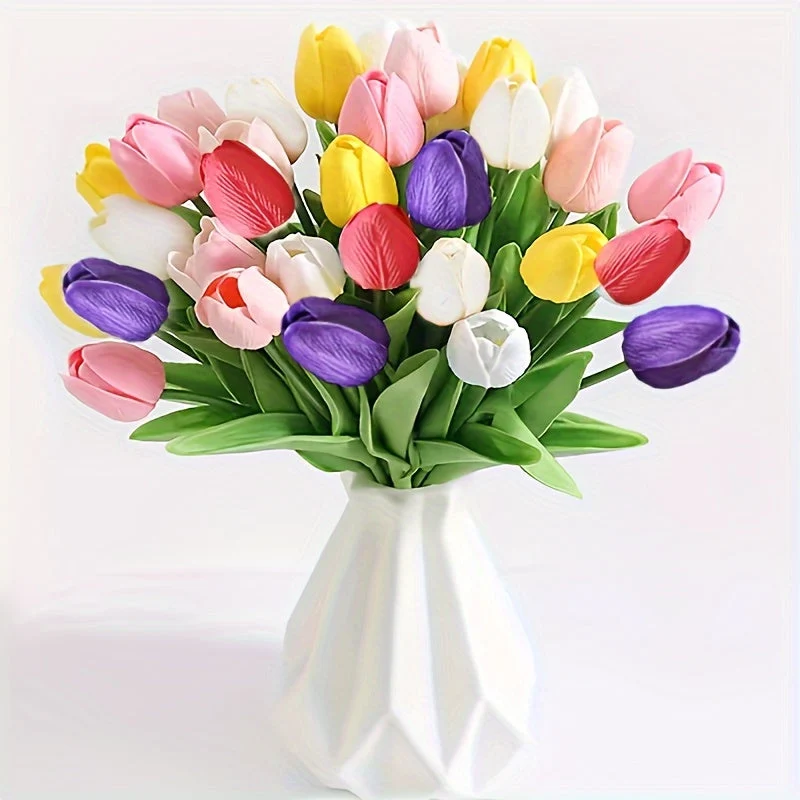 Set van 15 Kunst Tulpen – Levensechte Bloemen voor Elk Interieur