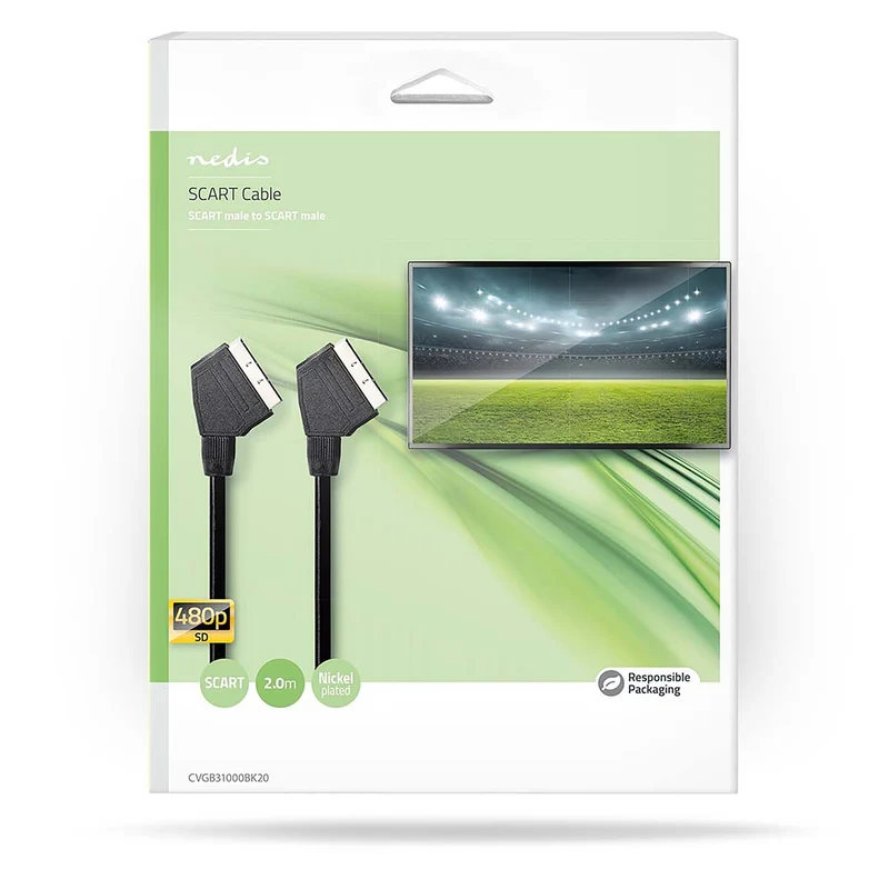 SCART-Kabel SCART Male - SCART Male - Vernikkeld