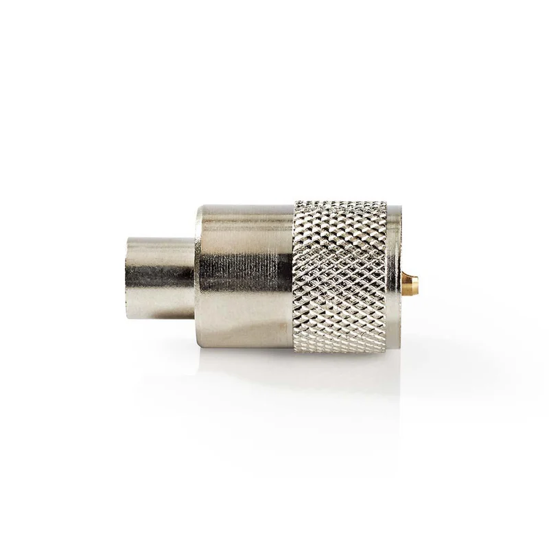 PL259-Connector Recht - Male - Vernikkeld