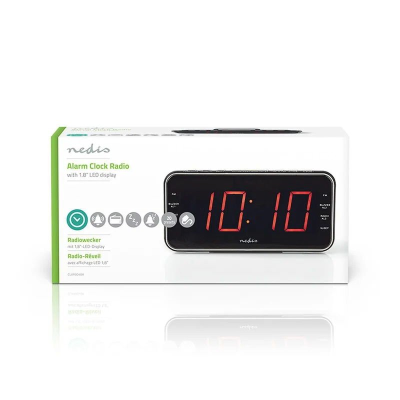 Wekkerradio LED - 1x 3.5 mm Audio Input - Tijdprojectie