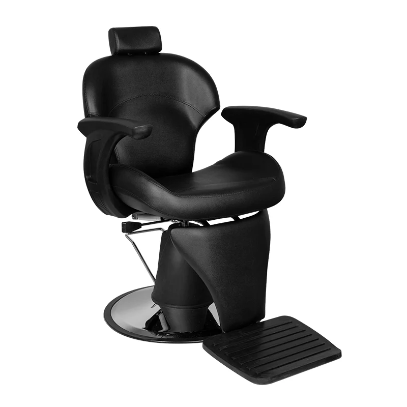 Gabbiano Igor Barber Chair Zwart – Professionele Barberstoel met Kantelbare Rugleuning, Verstelbare Hoogte & 360° Rotatie