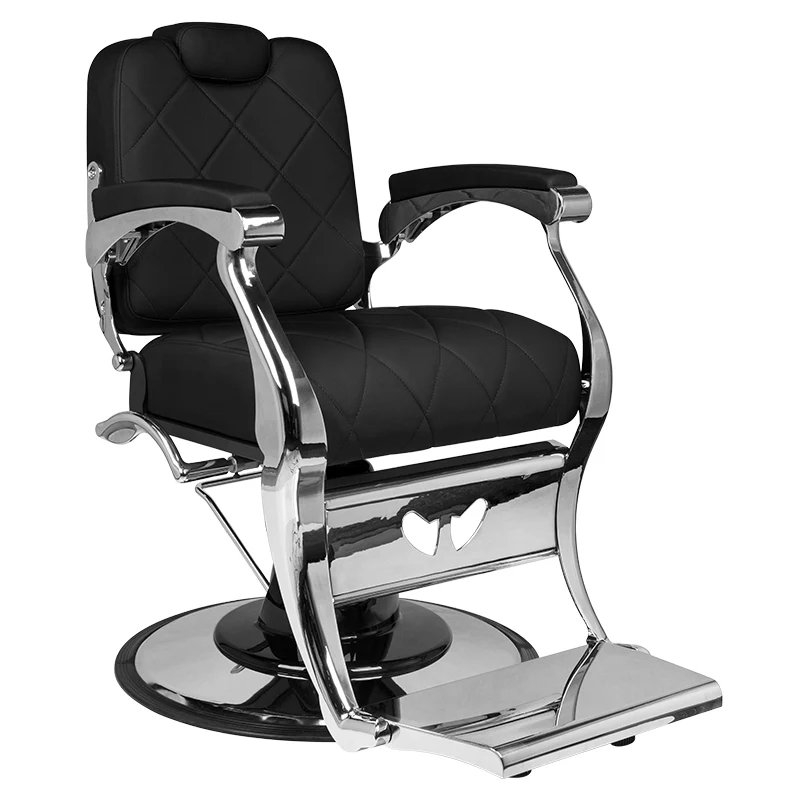 Gabbiano Dario Barber Chair Zwart – Luxe Professionele Barberstoel met Kantelbare Rugleuning, Verstelbare Hoogte & Superieure Stabiliteit