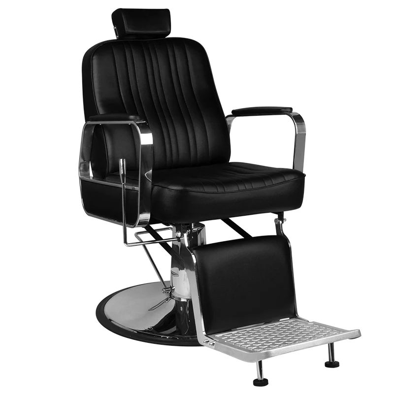 Gabbiano Patrizio Barber Chair Zwart – Luxe Professionele Barberstoel met Kantelbare Rugleuning, Verstelbare Hoofdsteun & 360° Rotatie