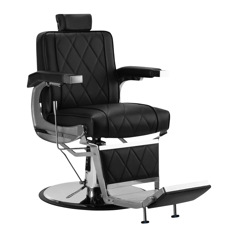 Hair System Barber Chair Zwart – Luxe Professionele Barberstoel met Verstelbare Hoogte, 360° Rotatie & Modern Design