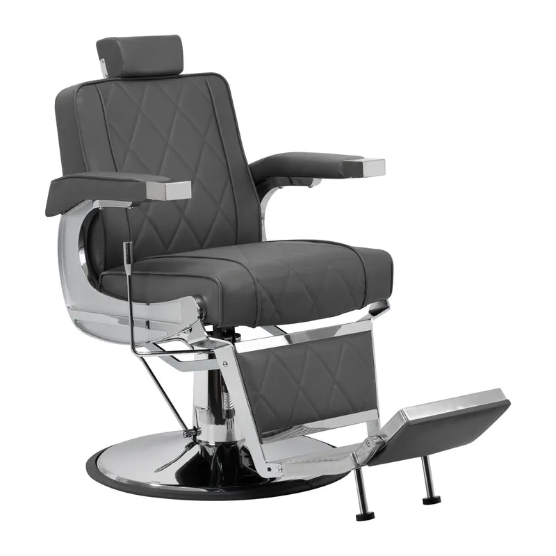 Hair System Barber Chair Grijs – Luxe Professionele Barberstoel – Volledig Verstelbaar & Modern Design