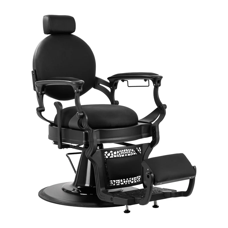 Gabbiano Niccolo Barber Chair Black Buttonless – Luxe Professionele Barberstoel – Strak Design & Volledig Verstelbaar