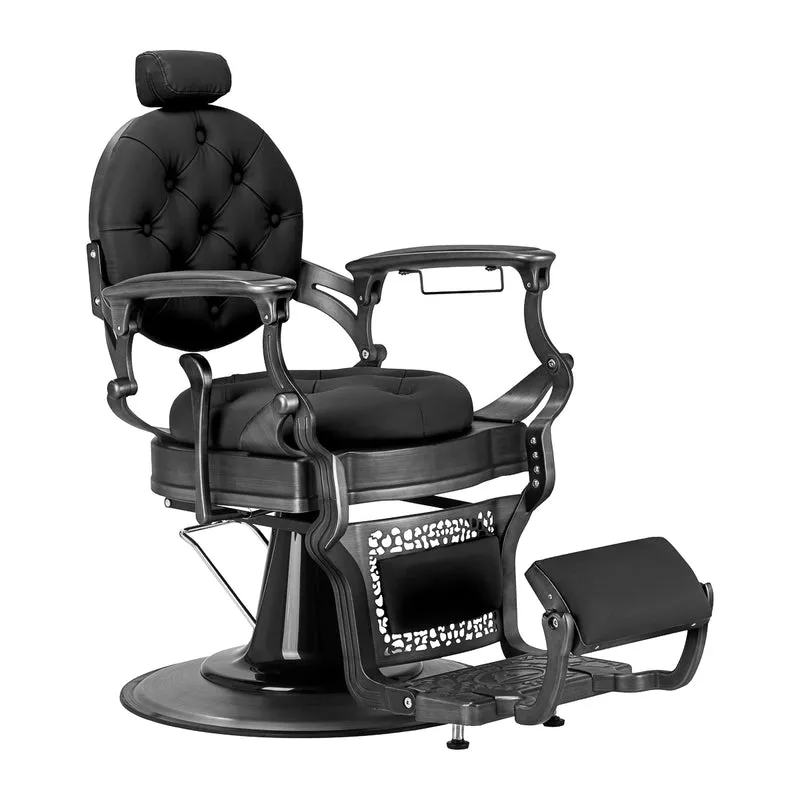 Gabbiano Niccolo Barber Chair Zwart – Luxe Professionele Barberstoel – Volledig Verstelbaar & Premium Comfort