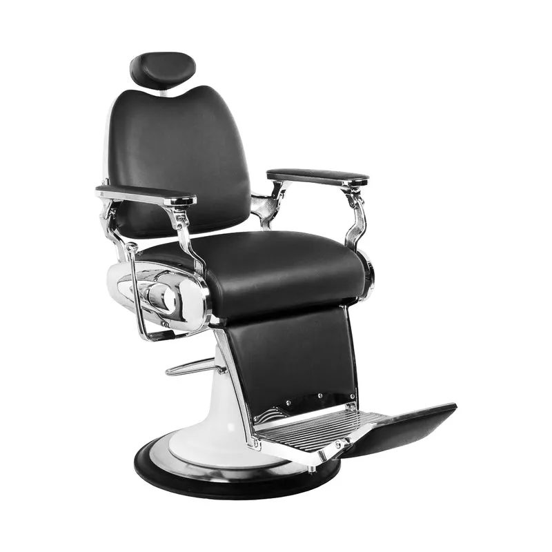 Gabbiano Black Moto Style Barber Chair – Professionele Hydraulische Kappersstoel – Luxe Motor-Design voor Barbershops
