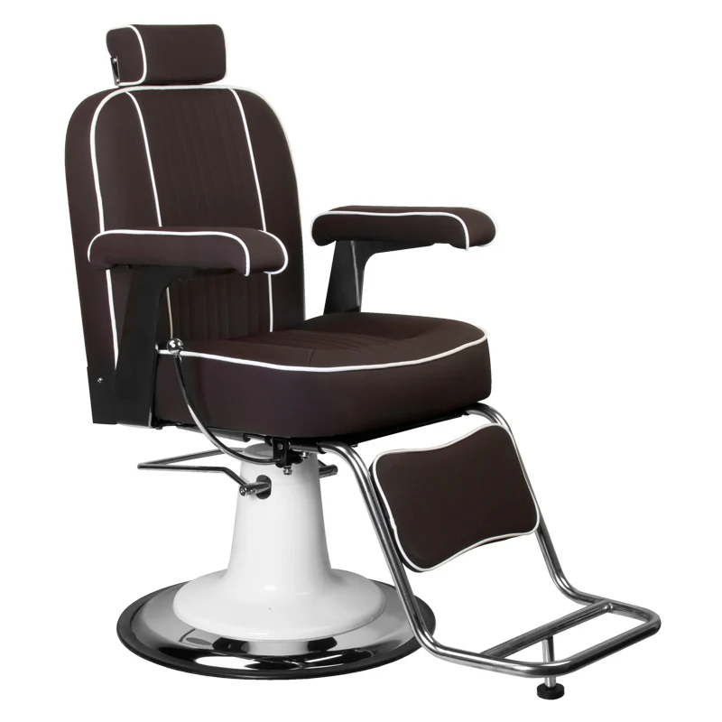 Gabbiano Amadeo Brown Barber Chair – Professionele Hydraulische Kappersstoel – Luxe Salonmeubilair voor Barbershops