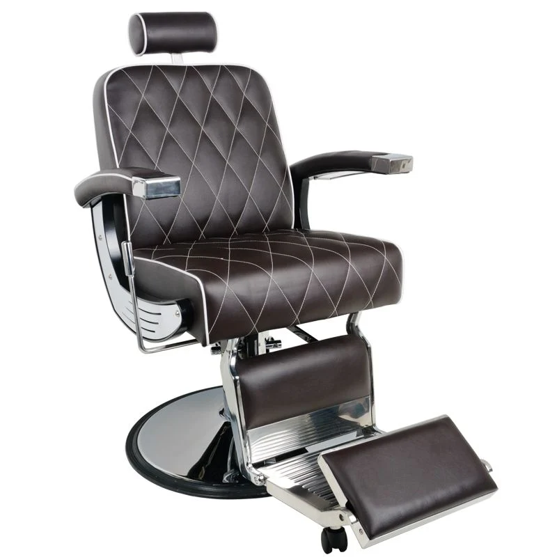 Gabbiano Professional Barber Chair Imperial Brown – Luxe Hydraulische Kappersstoel – Professioneel Barbershop Meubilair