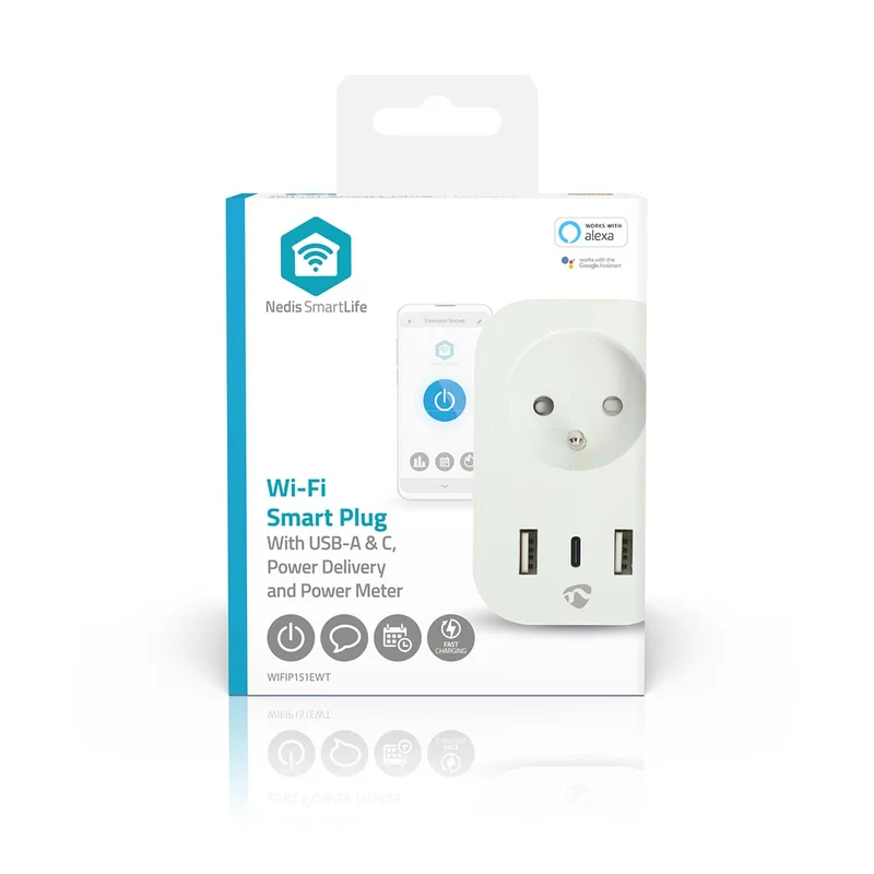 SmartLife Slimme Stekker Wi-Fi - IP21 - Energiemeter