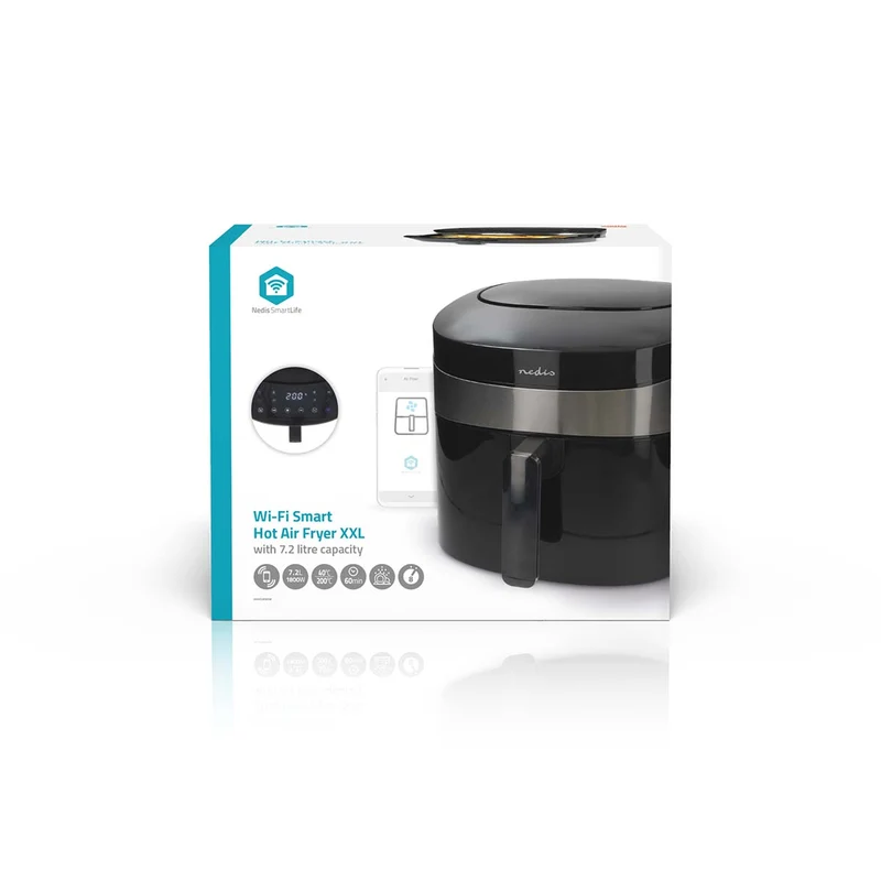 SmartLife Heteluchtfriteuse Wi-Fi - 7,2l - Tijdschakelaar: 1u