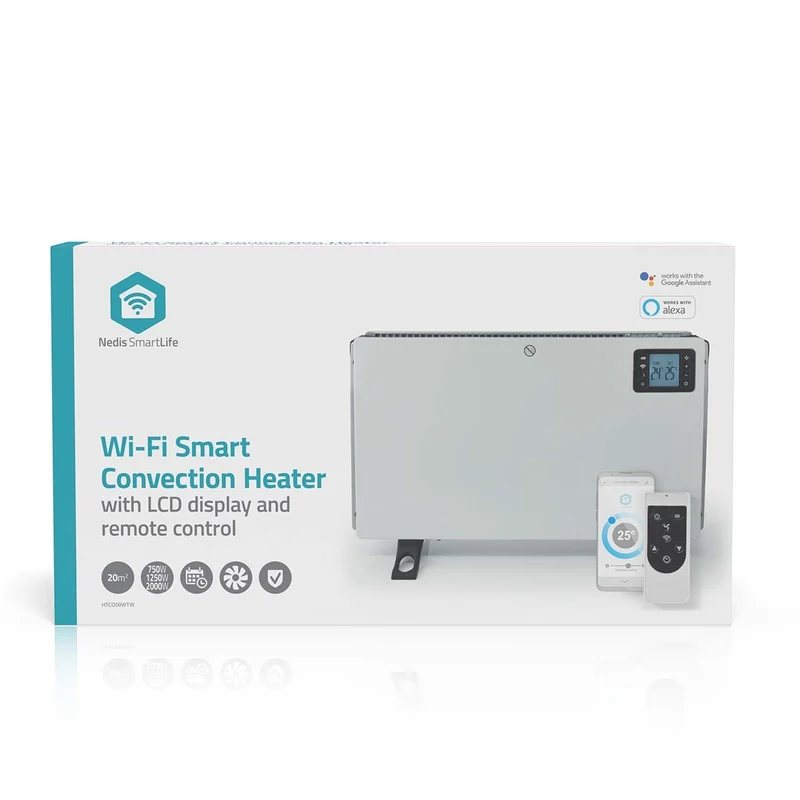 SmartLife Convectorkachel 2000W - 3 Warmte Standen - LCD