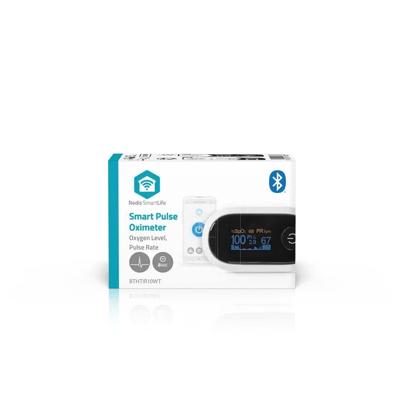 SmartLife Pulse Oximeter Bluetooth® - OLED - Anti-bewegingsinterferentie / Auditief alarm / Hoge precisie sensor / Perfusie-index / Polsslag / Zuurstofverzadiging (SpO2)