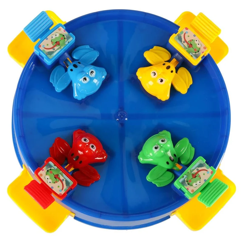 Crazy Frog Arcadespel – Hongerige Springende Kikkers XXL – Vaardigheidsspel tot 4 Spelers – Familiespel Kinderen 3+ – Met 26 Ballen – Kunststof