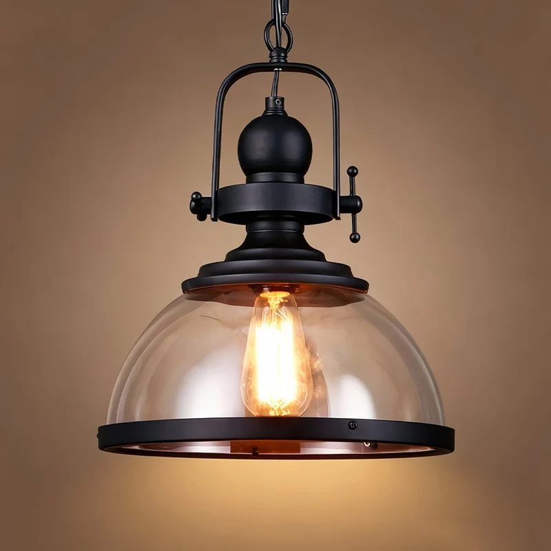 Hanglamp Industrieel Glas Vintage E27 Eetkamer Keukeneiland Slaapkamer Woonkamer Retro | Sansoti