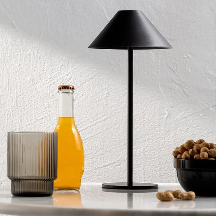 Oplaadbare Tafellamp Draadloos Dimbaar LED 3000K Warm Wit Binnen Buiten Aanraakbediening Metaal 31cm | Sansoti
