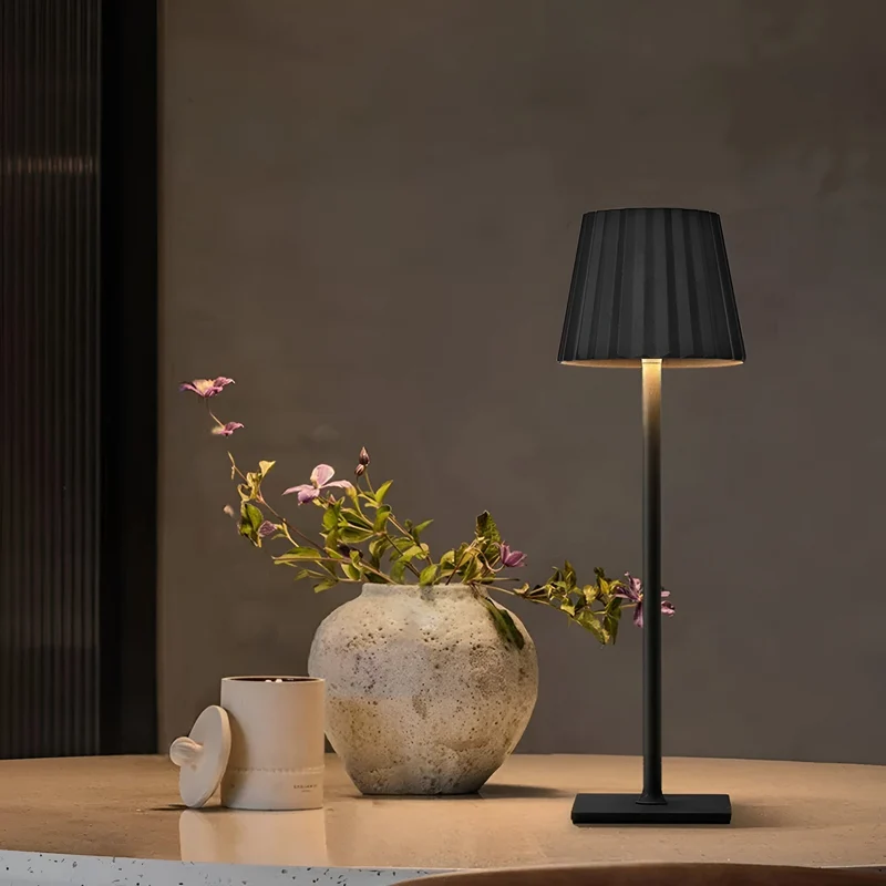 Oplaadbare Tafellamp Draadloos Dimbaar Touch 3000K Warm Licht Binnen Buiten Terras Slaapkamer Restaurant 38cm | Sansoti