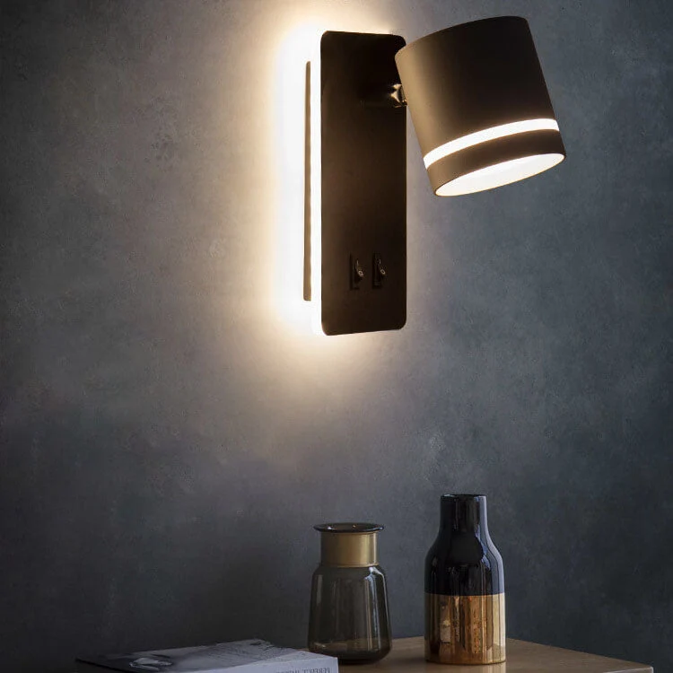 Verstelbare LED Wandlamp met Leeslicht en Sfeervolle Achtergloed voor Slaapkamer Woonkamer en Gangverlichting | Sansoti