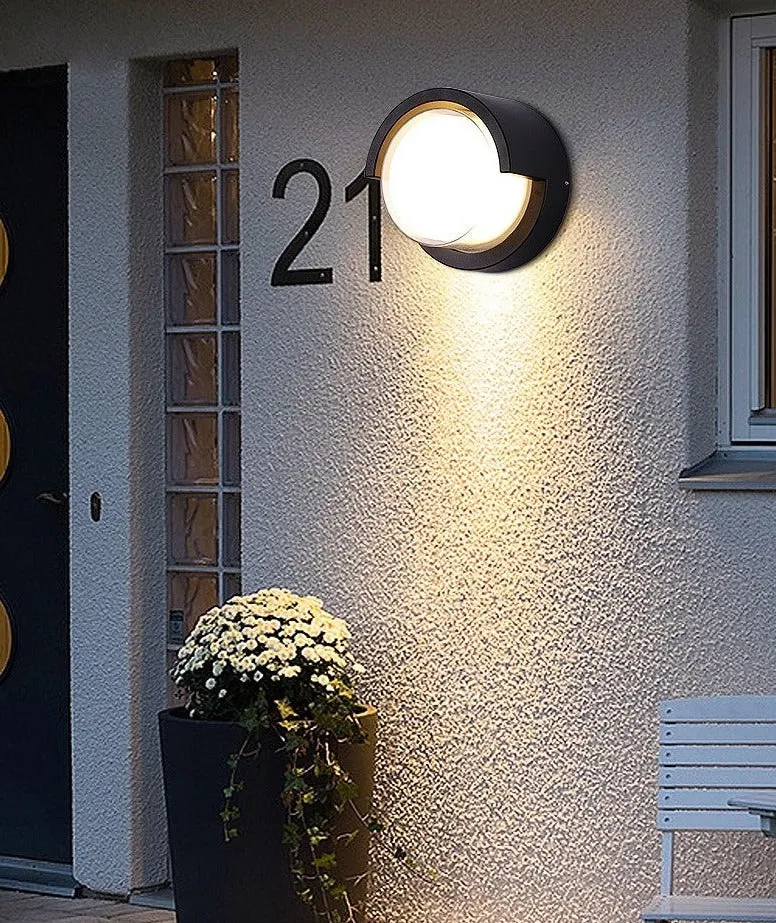 Bewegingssensor Wandlamp Aluminium Zwart voor Veranda Tuin Terras Buitenverlichting met 3-6m Detectiebereik | Sansoti