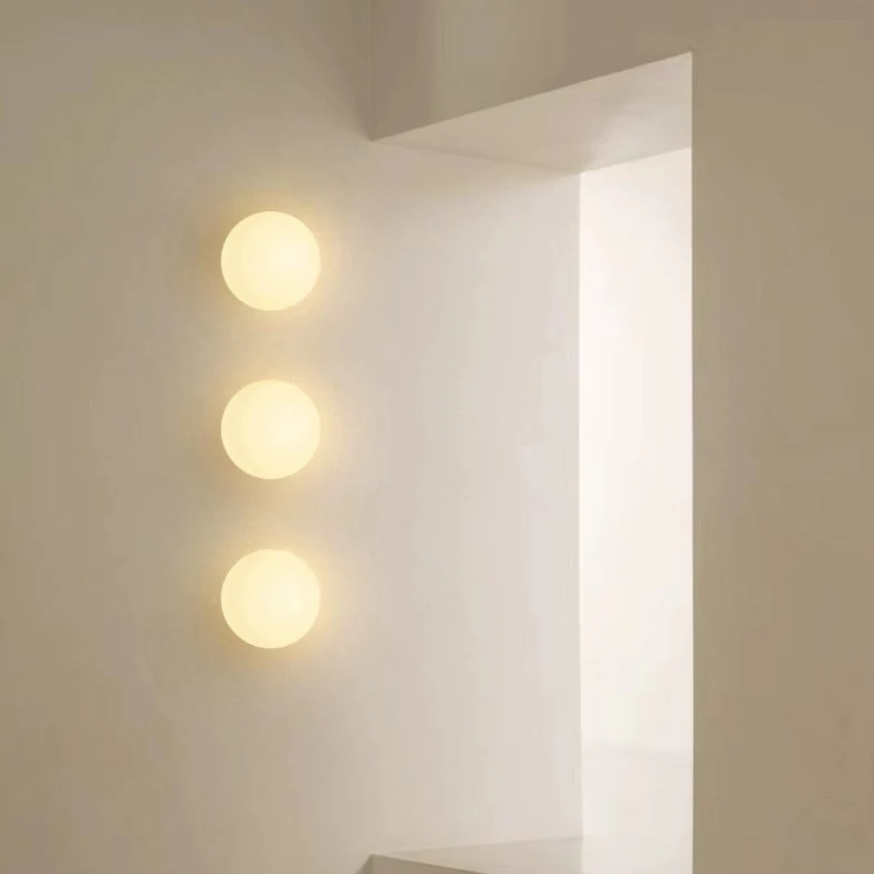 Glazen Wandlamp Bol Minimalistisch Design Slaapkamer Hal Woonkamer Sfeerverlichting Rond Modern Interieur | Sansoti