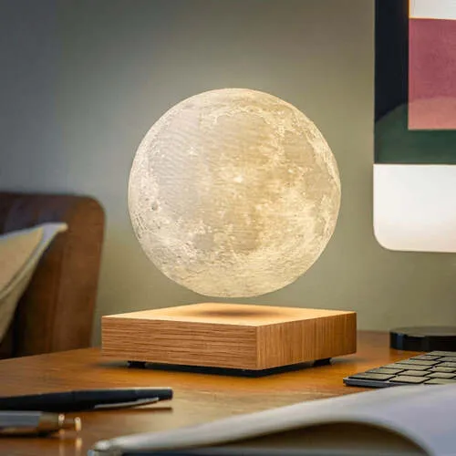 Zwevende Maanlamp met Magnetische Levitatie LED Nachtlampje voor Slaapkamer Nachtkastje Sfeerverlichting Decoratie | Sansoti