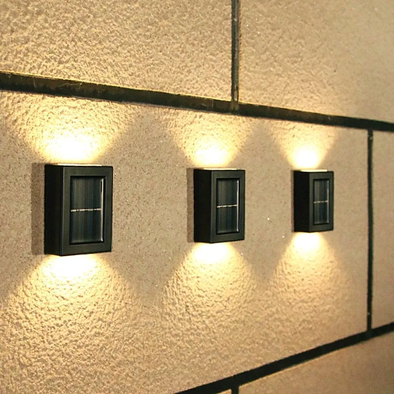 Zonne-energie Wandlamp voor Buiten IP65 Waterdicht Tuinverlichting Terras Pad Trap Oprit Warm Wit Koud Wit | Sansoti