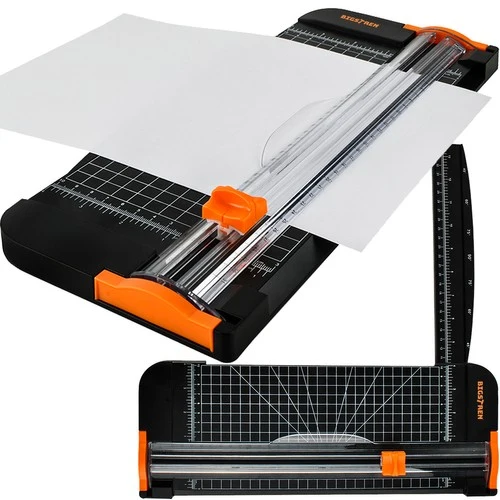 Bigstren papiersnijder A3 – precisiesnijder tot 12 vellen – hoekmarkering 45°–90° – antislip – compact & veilig ontwerp