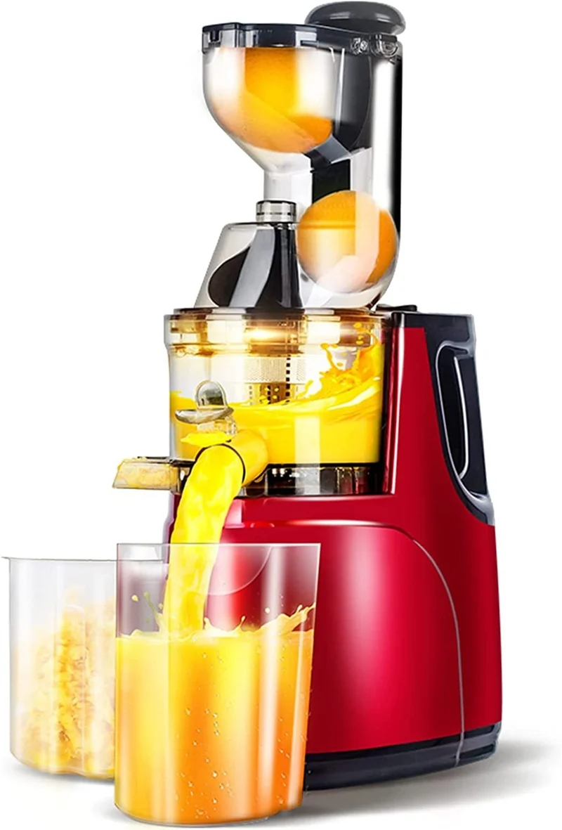 Elektrische Sapcentrifuge 90mm voor Groenten en Fruit met Pulpscheiding Automatische Persing Slow Juicer | Sansoti
