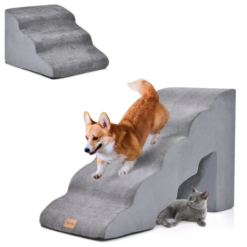 Trendmix Hondentrapjes 2-Delig – Huisdiertrap voor Honden & Katten – Grijs
