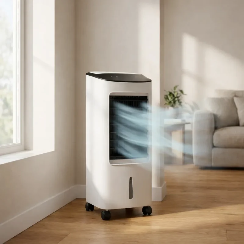 Mobiele Aircooler op Wielen 2300W Koelvermogen Stille Ventilator Verdamping Ruimtekoeling Slaapkamer | Sansoti