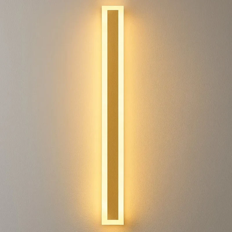 Buitenwandlamp LED Goud IP65 Waterdicht Dimbaar 30-120cm Lineair Design Modern Gevellicht Tuinverlichting Terras | Sansoti