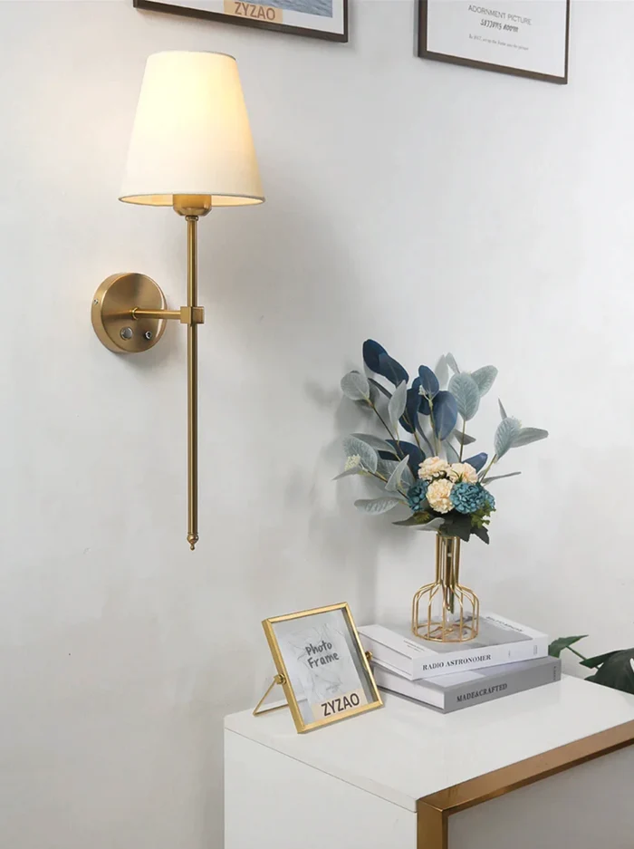 Draadloze LED Wandlamp Oplaadbaar met Afstandsbediening 57cm Metaal Zwart Goud Timer Dimbaar Sfeerlicht | Sansoti