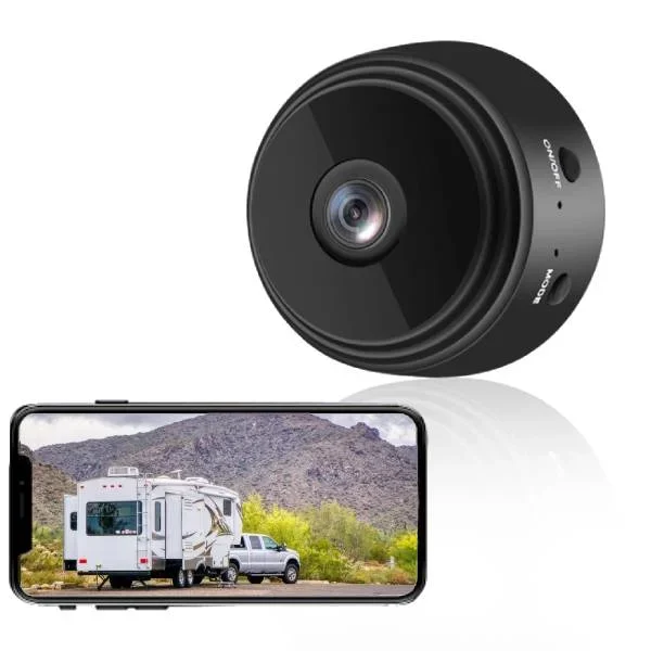 Draadloze Achteruitrijcamera Full HD 720P Zwart met Nachtzicht voor Camper, Caravan, Aanhanger, Vrachtwagen met App-Bediening en Magnetische Houder | Sansoti