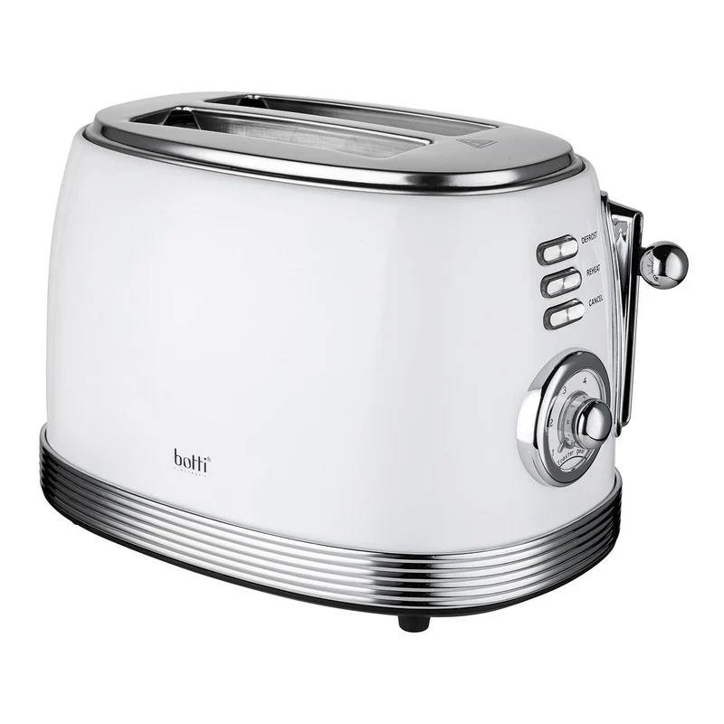 Botti Royal Line 3-in-1 broodrooster – 850W – Wit – Toasten, verwarmen & ontdooien – 6 standen – Tijdloos design