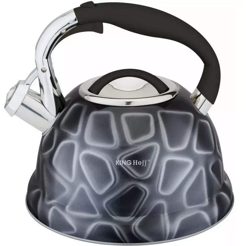 King Hoff KH-1064 fluitketel 3D effect RVS antraciet 2.7 Liter - ook geschikt voor inductie